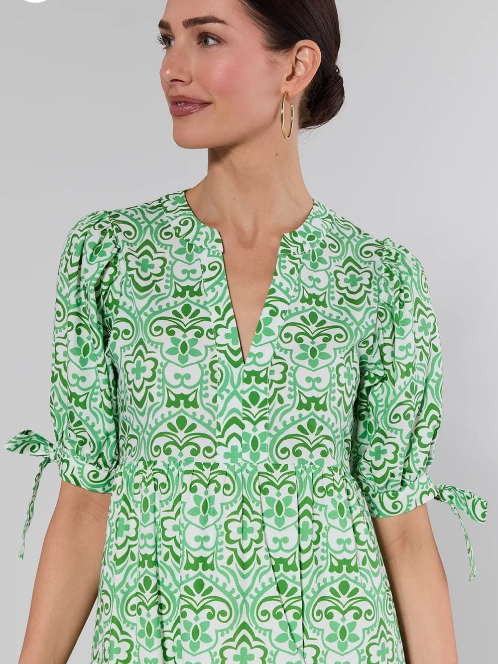 Avara Harriet Green Floral Print Midi Dress